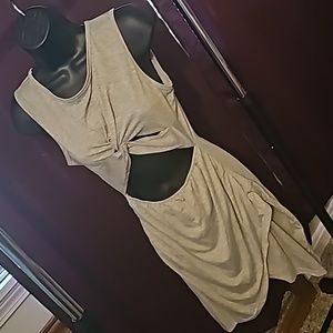 Front twist cut out dress